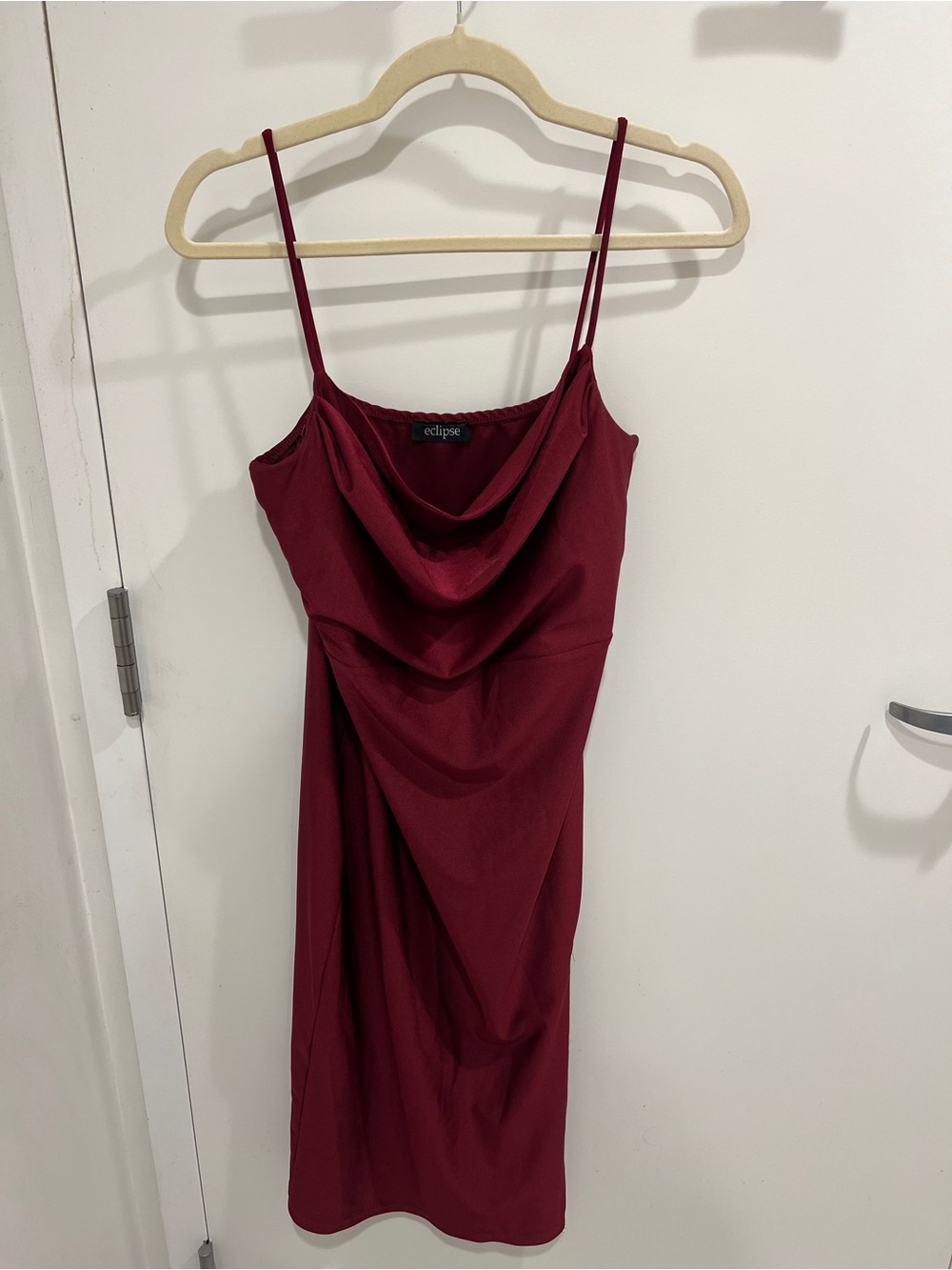 Burgundy midi dress - L